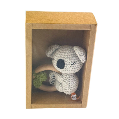 Koala Wooden Baby Teether Ring