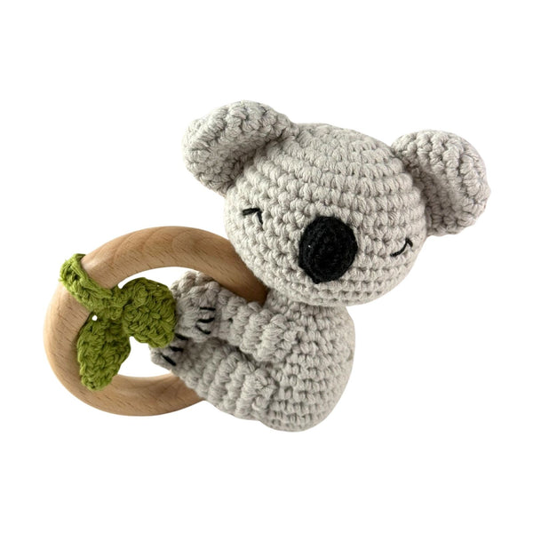 Koala Wooden Baby Teether Ring