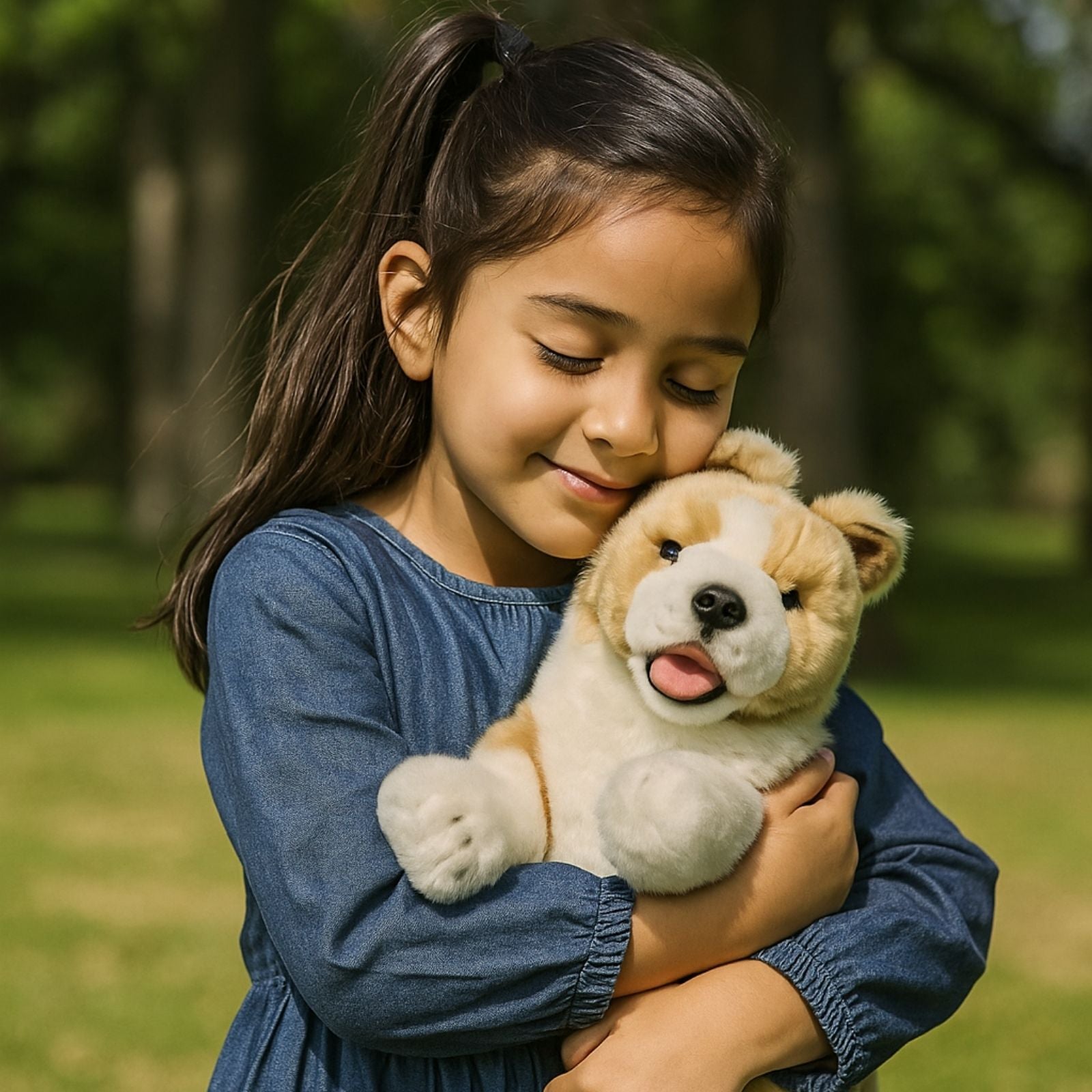 cute realistic stuffed puppy plush Border Collie dog