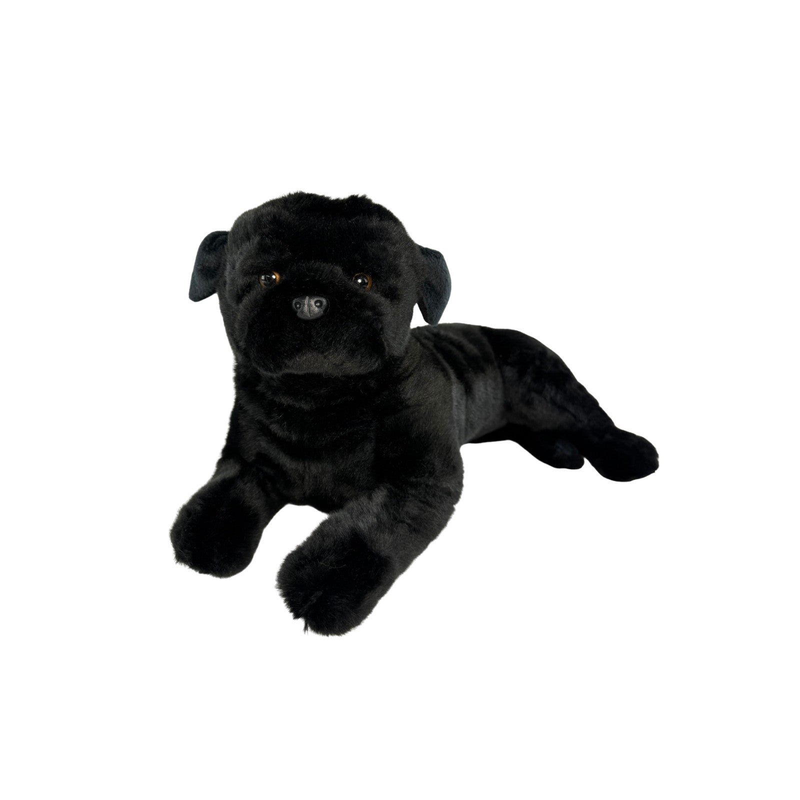 cute large-sized black pug plush toy