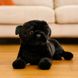 cute large-sized black pug plush toy