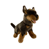 red and tan Australian kelpie plush toy