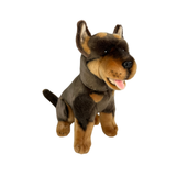 red and tan Australian kelpie plush toy