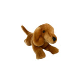 red or brown dachshund puppy plush toy