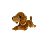 red or brown dachshund puppy plush toy