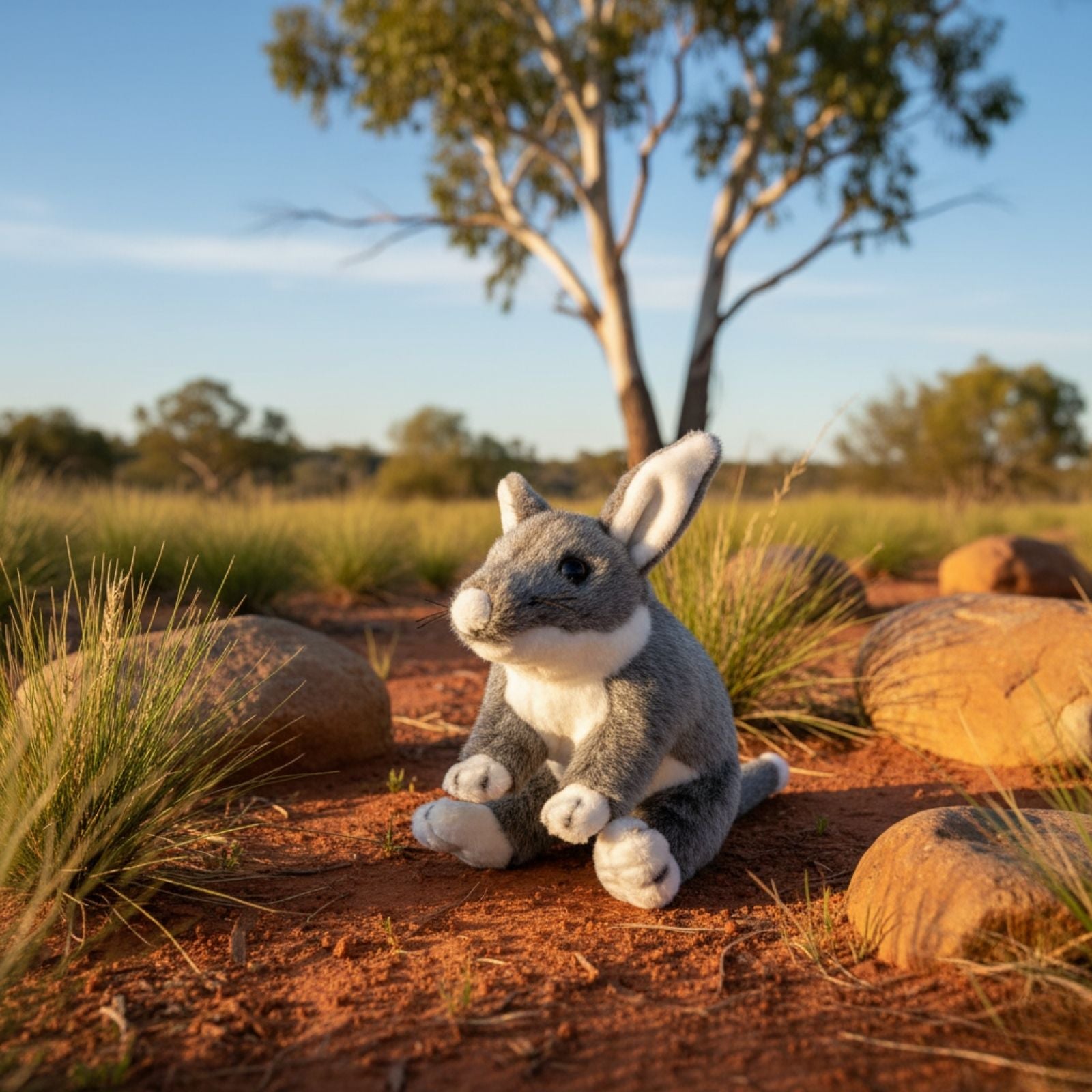 Bilbies cute realistic handmade soft small stuffed bilby toy in outdoor