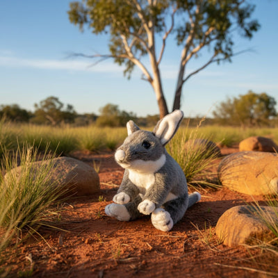 Bilbies cute realistic handmade soft small stuffed bilby toy in outdoor