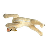 cream Labrador stuffed plush toy in a lying position