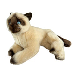 Siamese cat and is a realistic soft plush toy