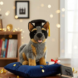 Bluey Cattle Dog plush toy in graduation hat