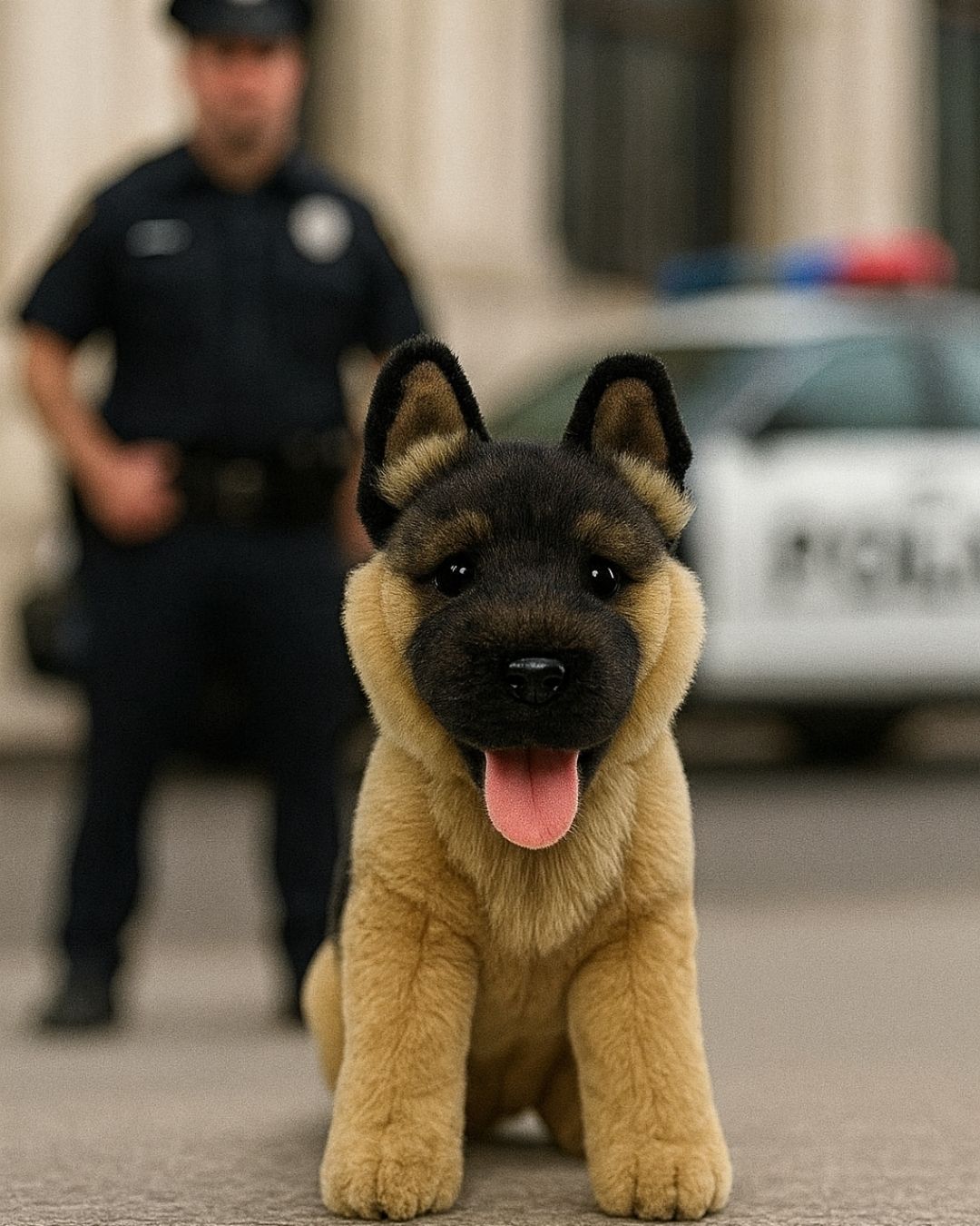 German Shepherd plush toy