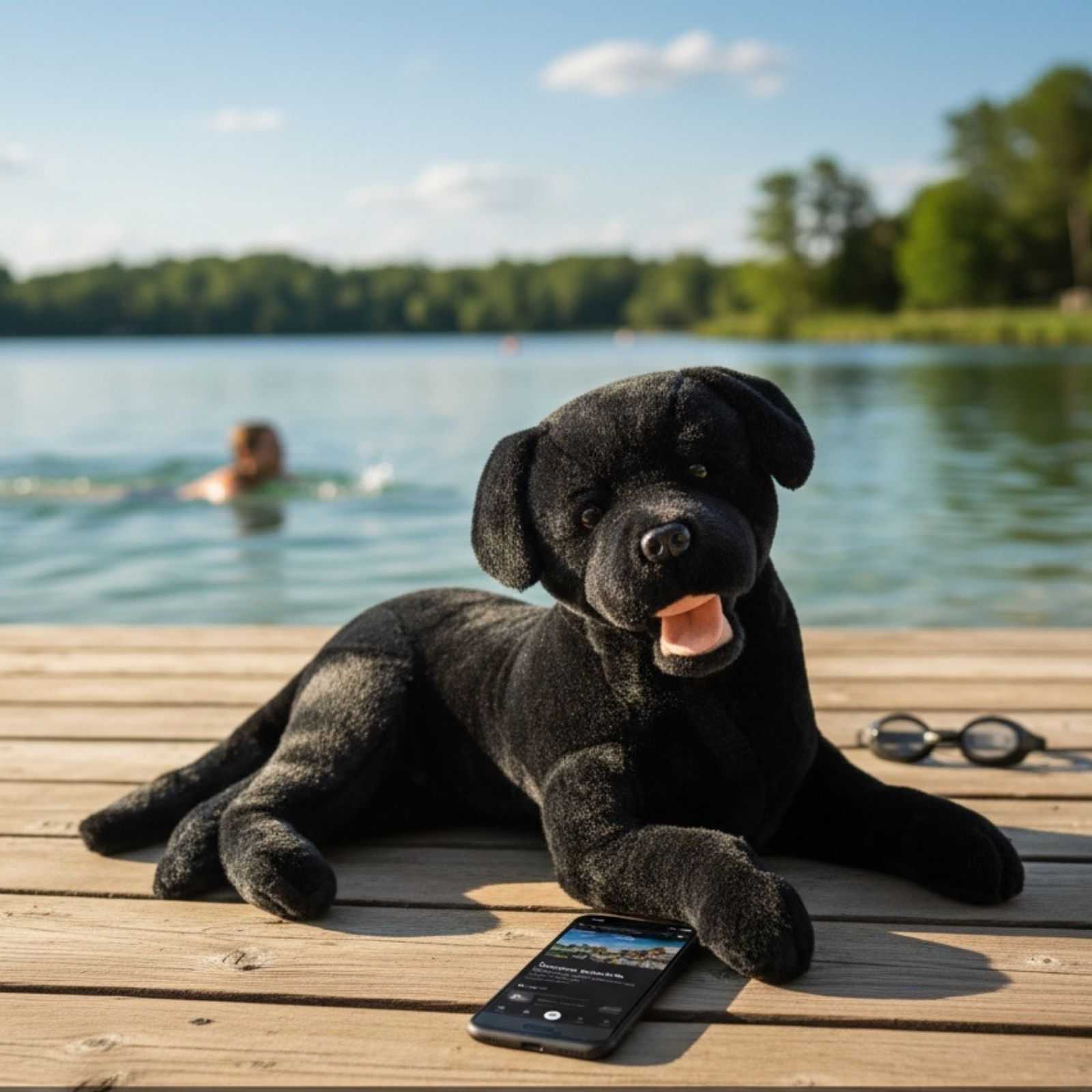 plush Black Labrador soft toy
