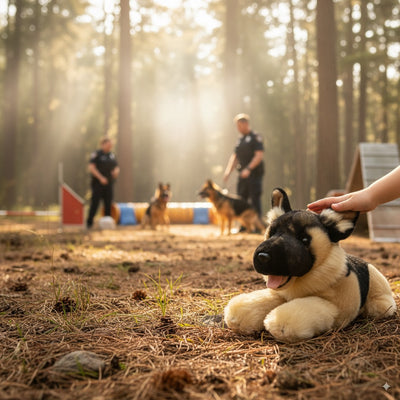 Boss (German Shepherd - 28cm floppy, black face)