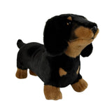 handcrafted plush black and tan Dachshund dog toy