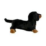 handcrafted plush black and tan Dachshund dog toy
