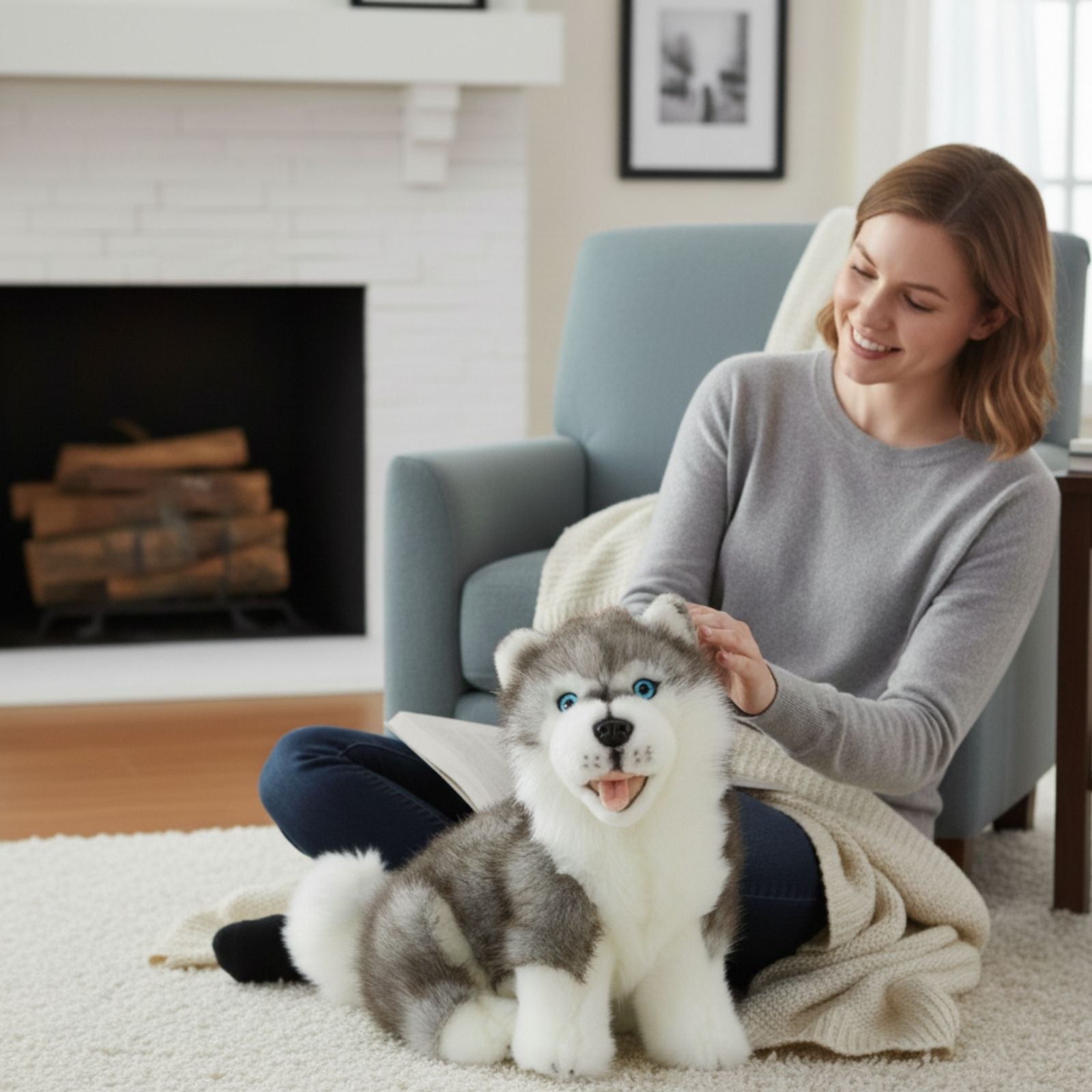 Siberian Husky puppy dog soft toy