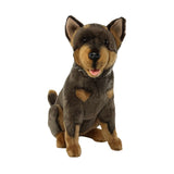 red and tan Australian Kelpie handmade and airbrushed plush toy