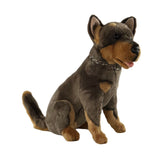 red and tan Australian Kelpie handmade and airbrushed plush toy