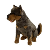red and tan Australian Kelpie handmade and airbrushed plush toy