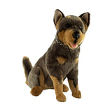 red and tan Australian Kelpie handmade and airbrushed plush toy