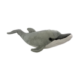 Celia realistic dolphin plush toy with soft grey fabric