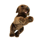Under view of Coco realistic Labrador Puppy plush toy body