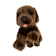 Front close-up of Coco realistic Labrador Puppy plush toy
