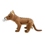 Plush toy of a Tasmanian Tiger on a white background