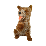 Realistic plush Australian cattle dog toy sitting