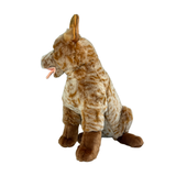 Copper red Australian Cattle Dog plush toy sitting pose