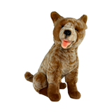 Front view of Copper realistic Cattle Dog plush toy