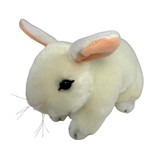 Cotton white bunny plush toy front sitting view