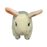 Cotton white bunny plush toy front close-up view
