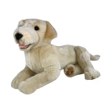 Daisy cream Labrador plush toy dog sitting side view
