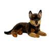 Denver dark brown Kelpie plush toy dog lying side view