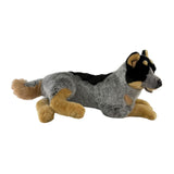 Side view of cattle dog pocket plush toy