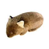 Plush toy of a brown animal on a white background