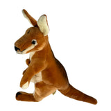 Plush kangaroo toy on a white background