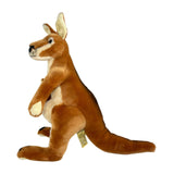 Plush kangaroo toy on a white background
