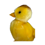 Duckling plush toy showing side view