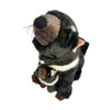 Plush toy sloth with a smaller plush sloth on its back against a white background
