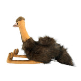 Plush toy emu on a white background