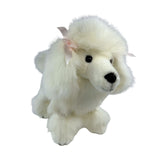 White poodle plush toy standing