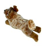Top back view of lying Red Heeler cattle dog plush toy