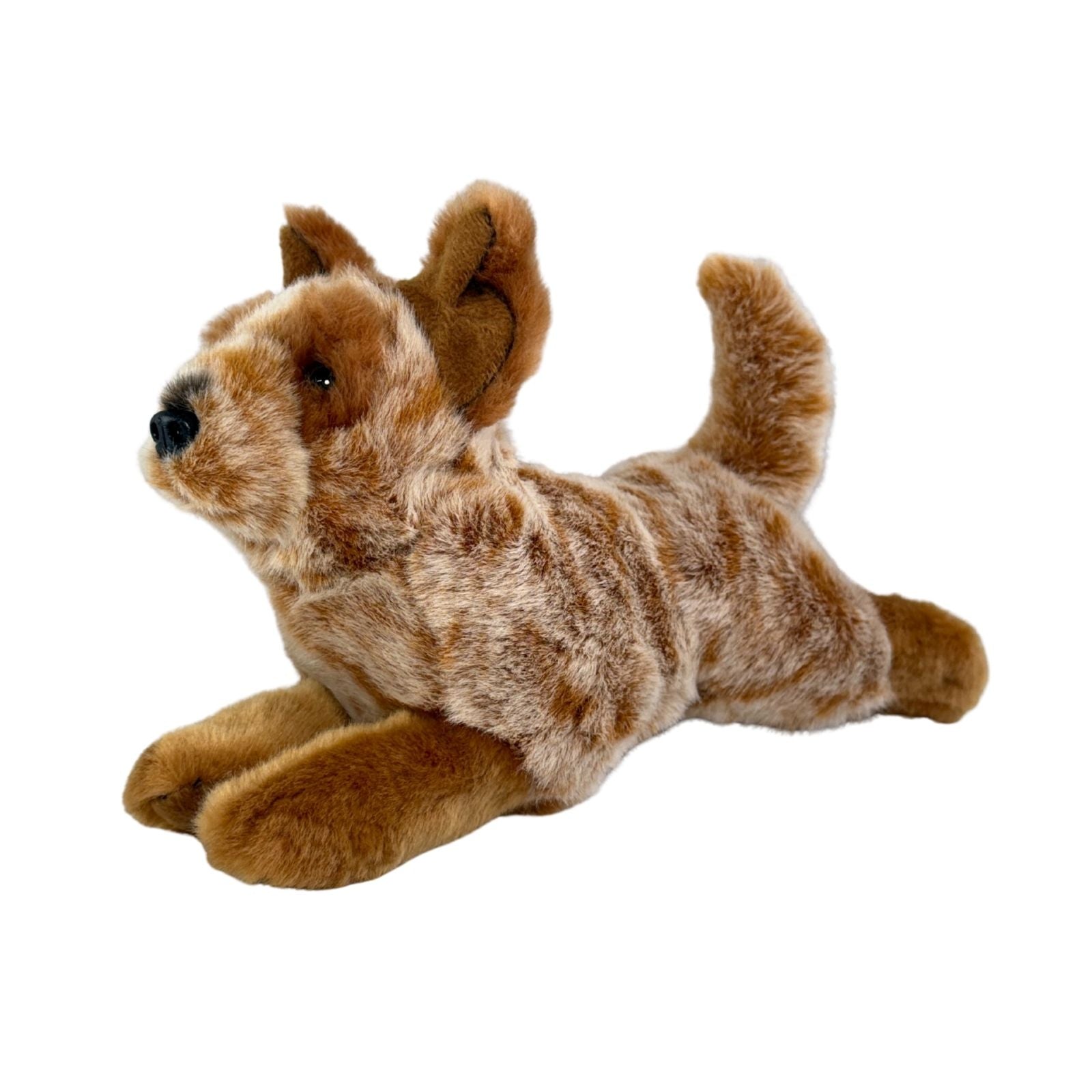 Lying Red Heeler cattle dog plush toy