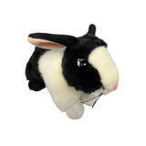 Close-up front view of rabbit plush toy