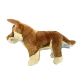 Plush toy dingo on a white background