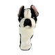 French Bulldog plush golf club headcover in black and white.