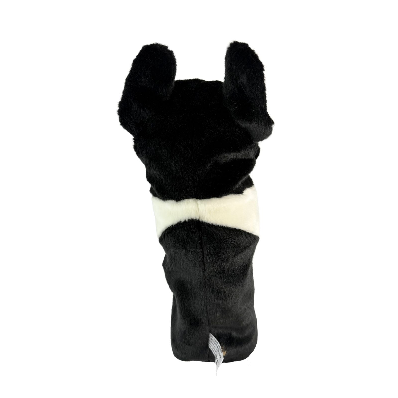 French Bulldog plush golf club headcover back view.