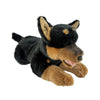 Lying black and tan Kelpie plush toy